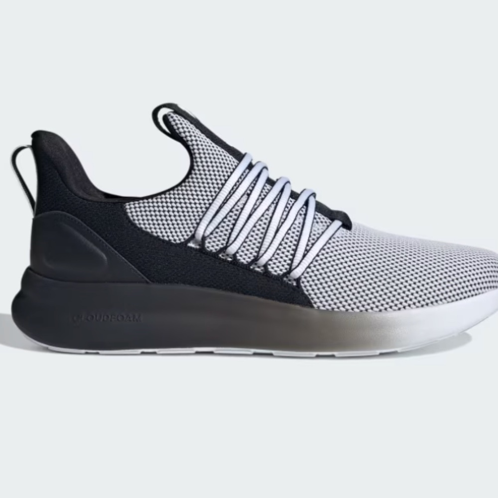 NWB- ADIDAS LITE RACER ADAPT 7.0 WIDE - MEN'S SHOES WHITE/ BLACK - SIZE 10